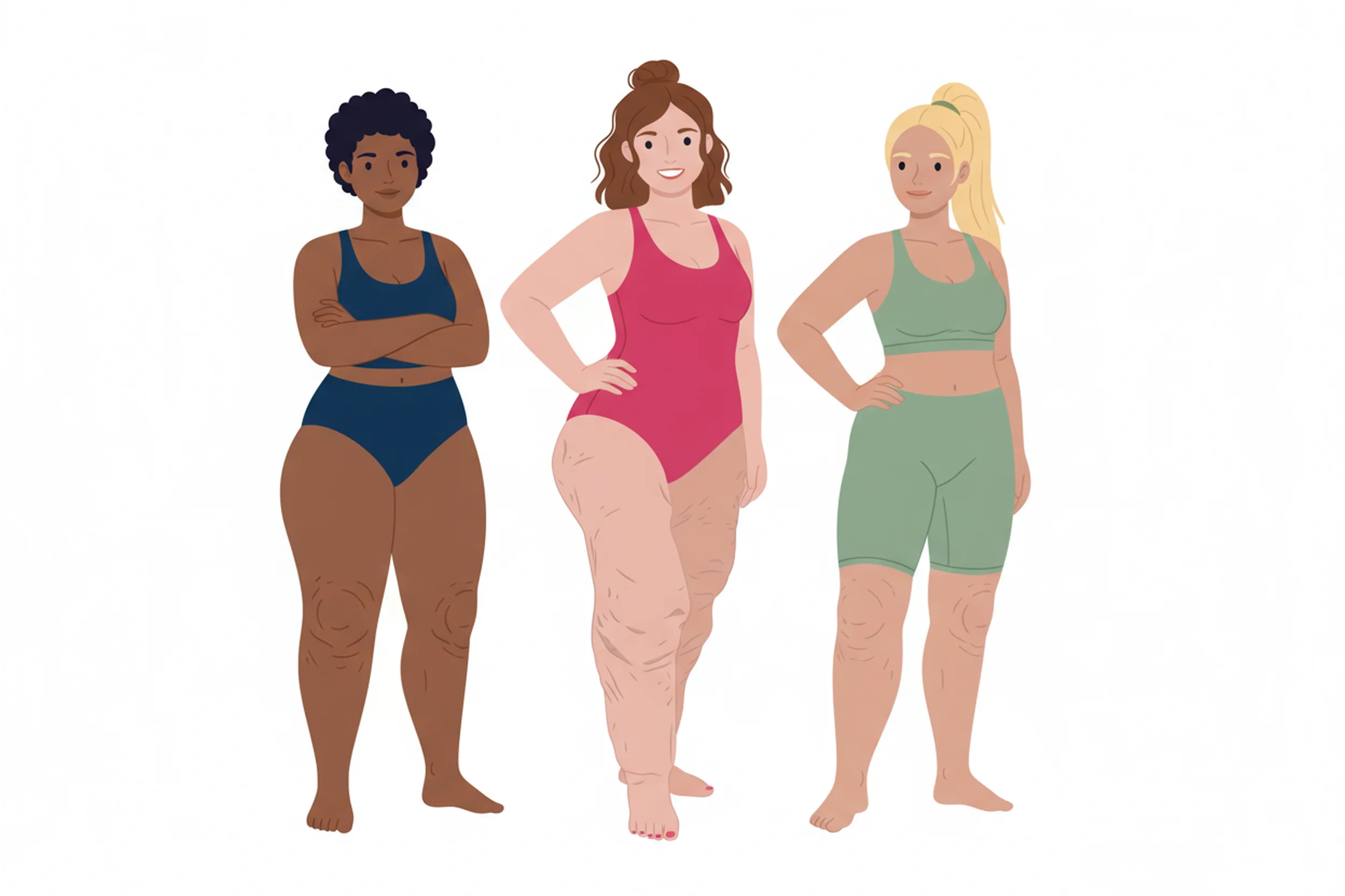 Illustration zum Thema Lipödem Warnsignale: Wann du aufmerksam werden solltest - LipoCheck Lipödem Magazin