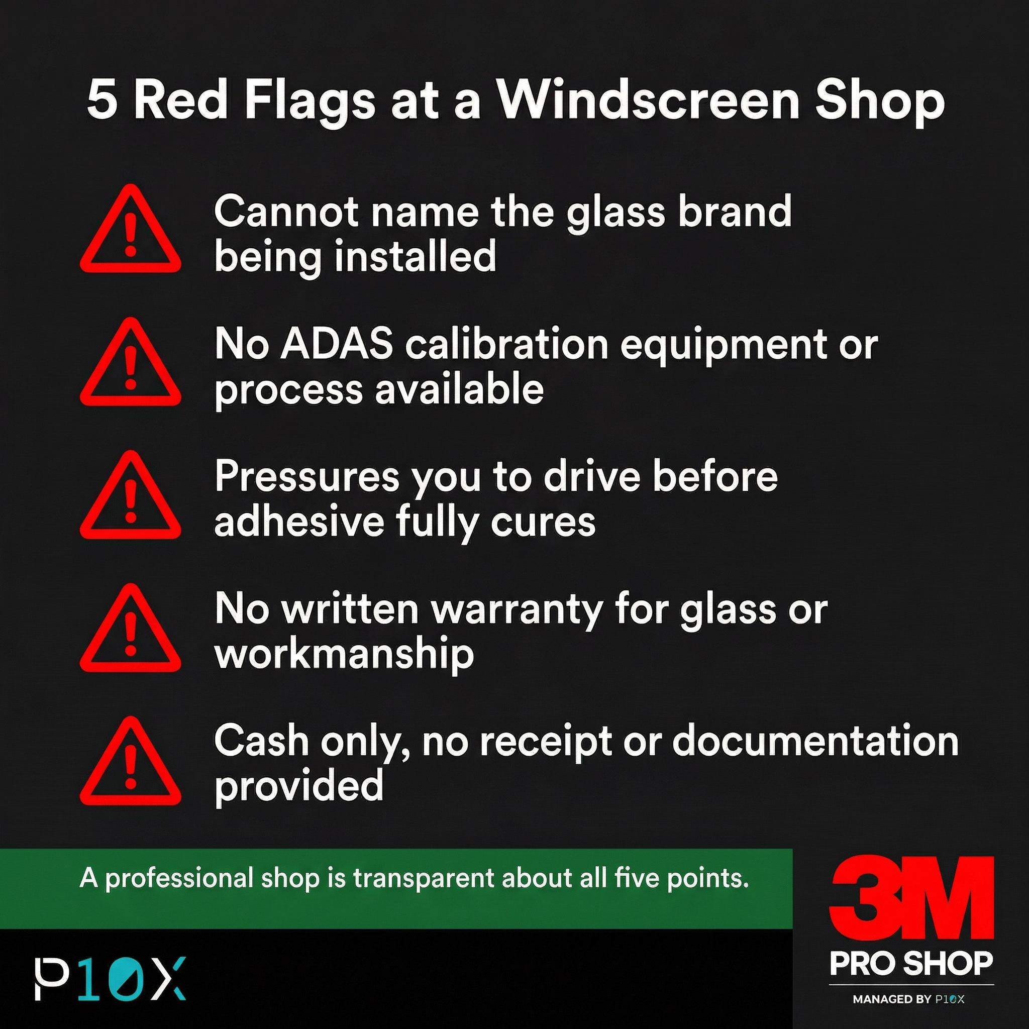 5 red flags at a windscreen shop to avoid when choosing the best windscreen replacement shop in KL