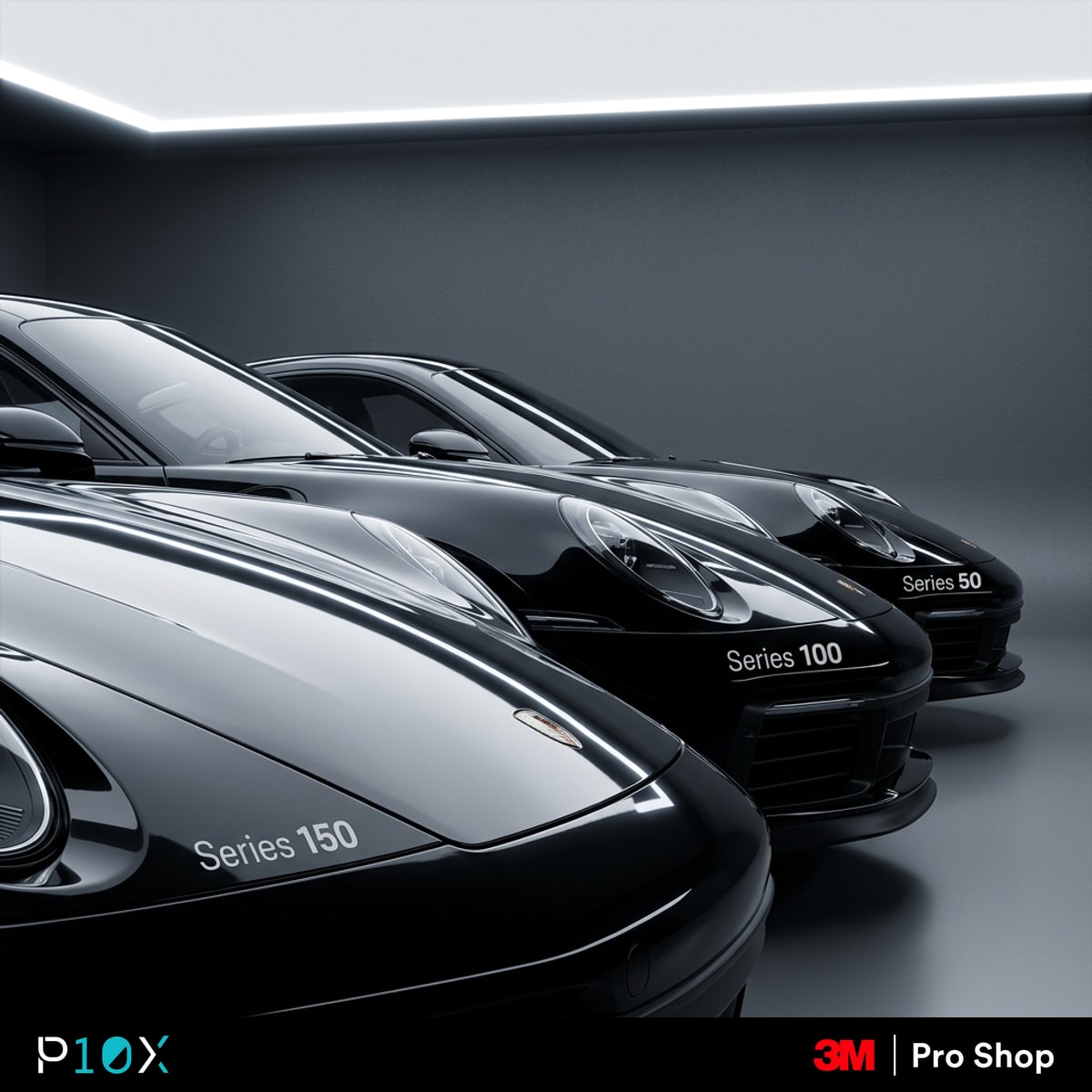 PPF for black car Malaysia cost chart comparing full car prices for 3M Series 150, 100, and 50