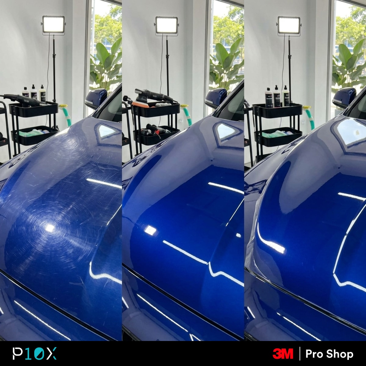 New car swirl marks fix comparison between paint correction, 3M PPF, and ceramic coating in Malaysia