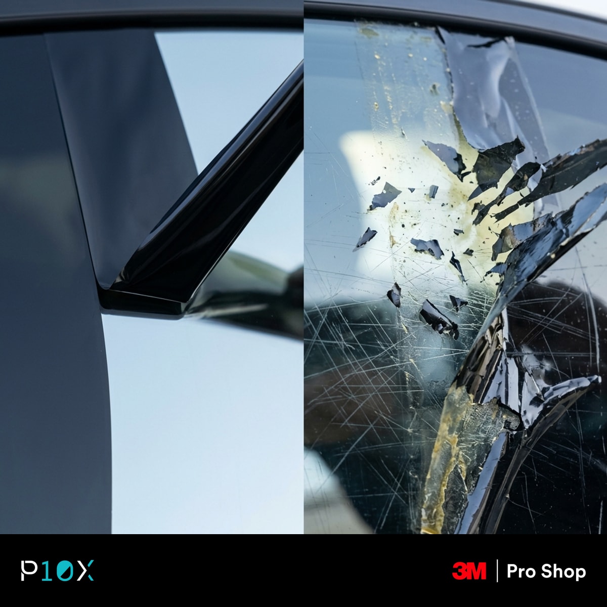 Premium film peeling cleanly versus cheap dyed film tearing during tint removal