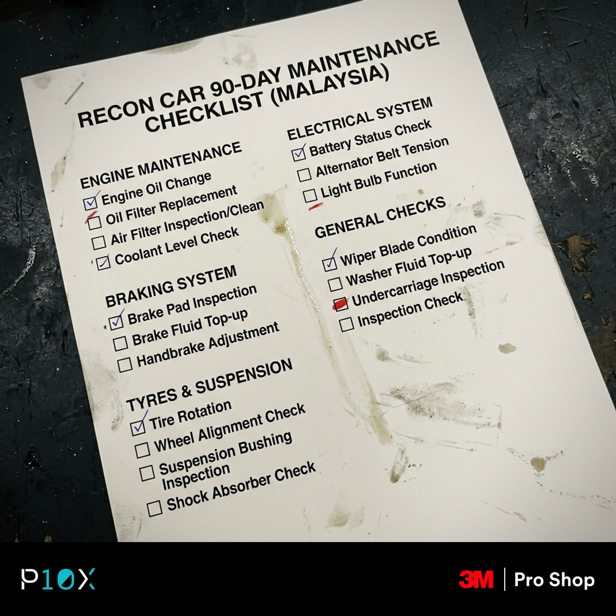 Used car maintenance Malaysia reset checklist for a recon car's first 90 days