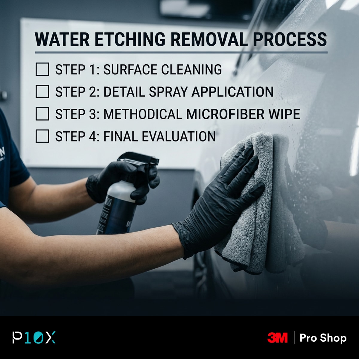 Safe checklist for removing water etching on PPF step by step