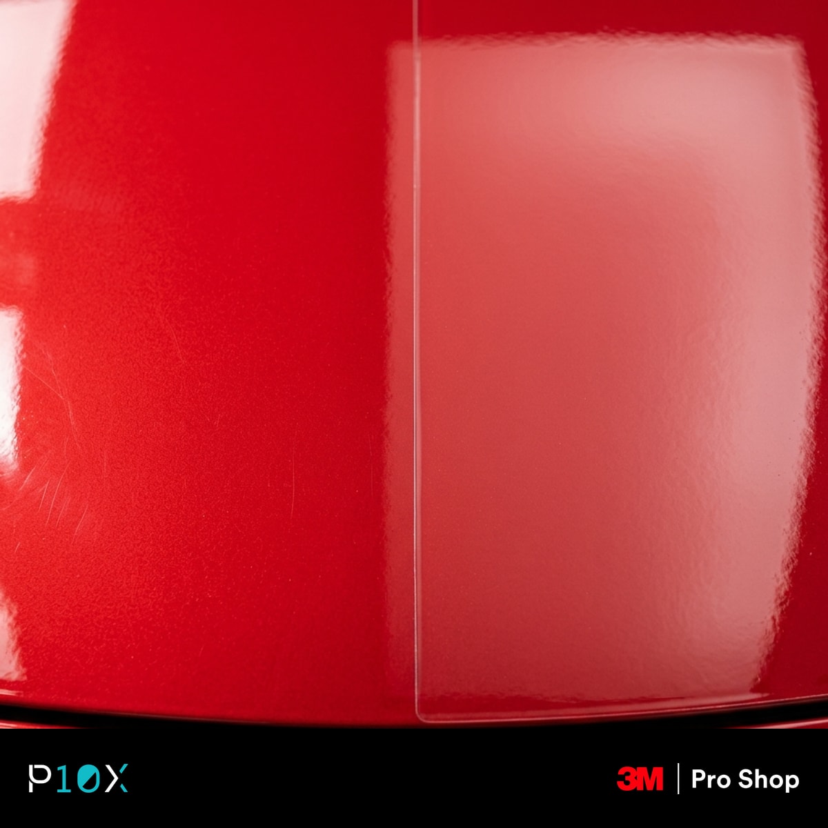 Car wrap vs PPF protection showing a bonnet with and without paint protection film