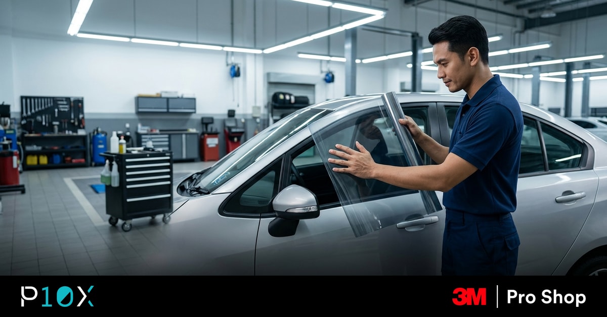 Prompt A realistic professional Malaysian automotive workshop showing a technici