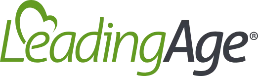 LeadingAge logo with green heart and organization name in text
