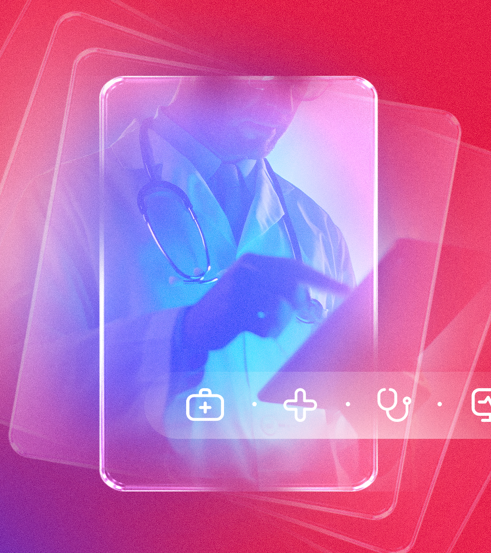 Profissional de saúde usando tablet