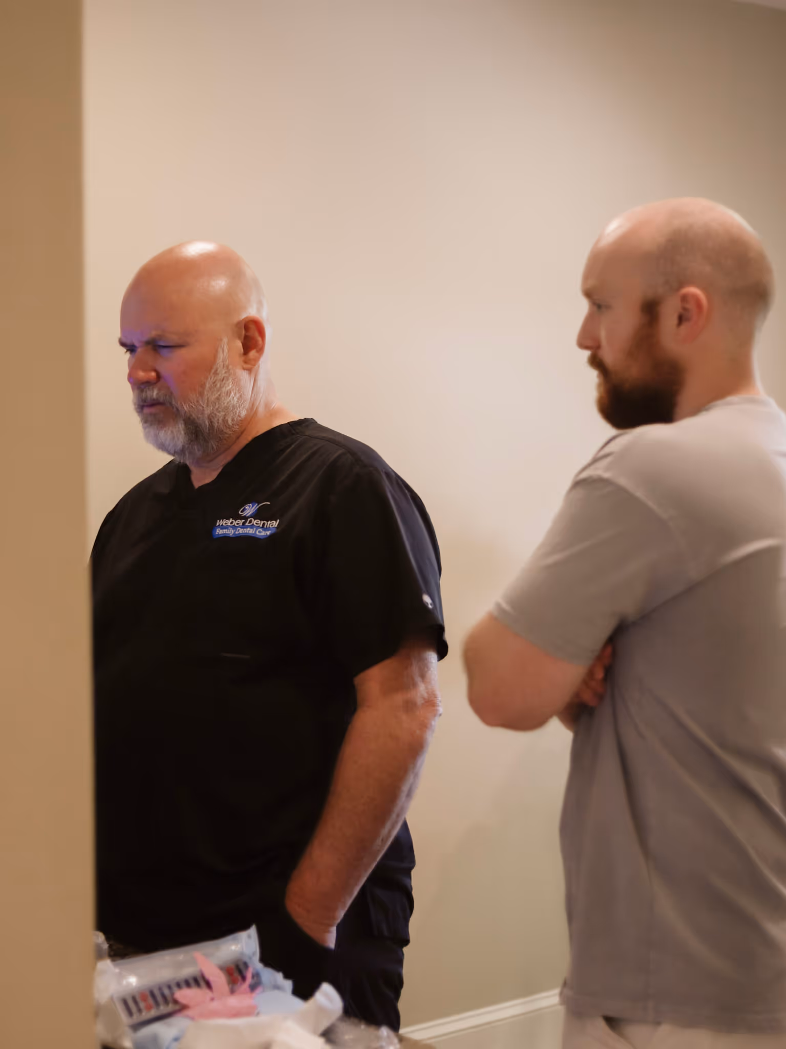 Drew Weber meeting with a client to discuss website and marketing strategy