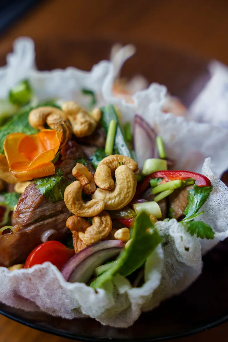Yam Nua: marinated beef salad with lemongrass