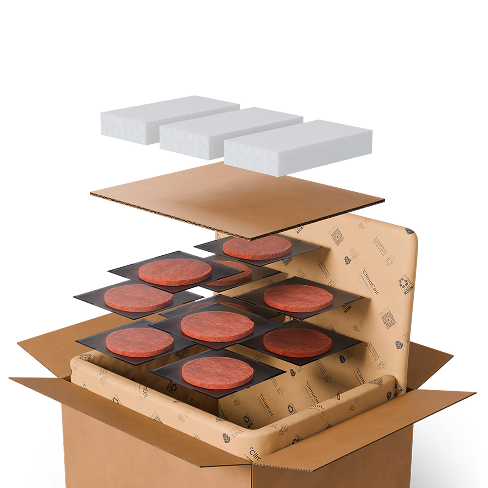 ClimaCell pack out with hamburger meat