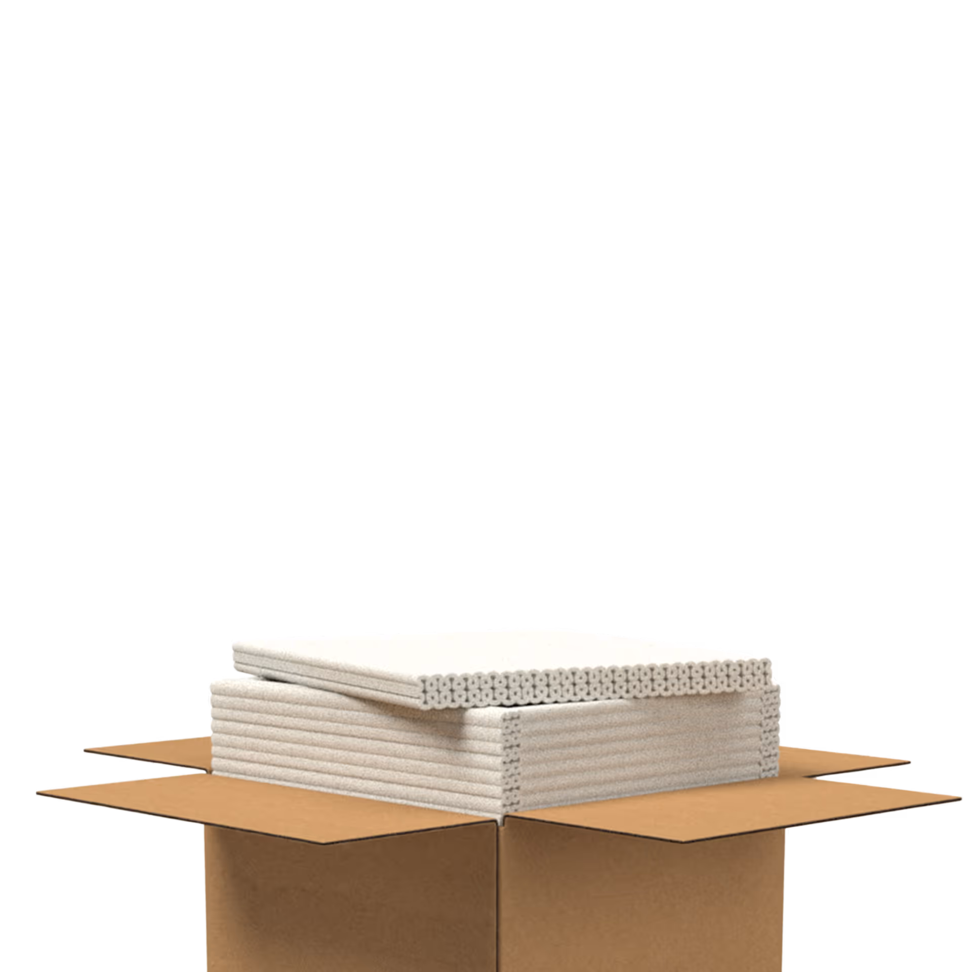 Empty Green Cell Foam box.