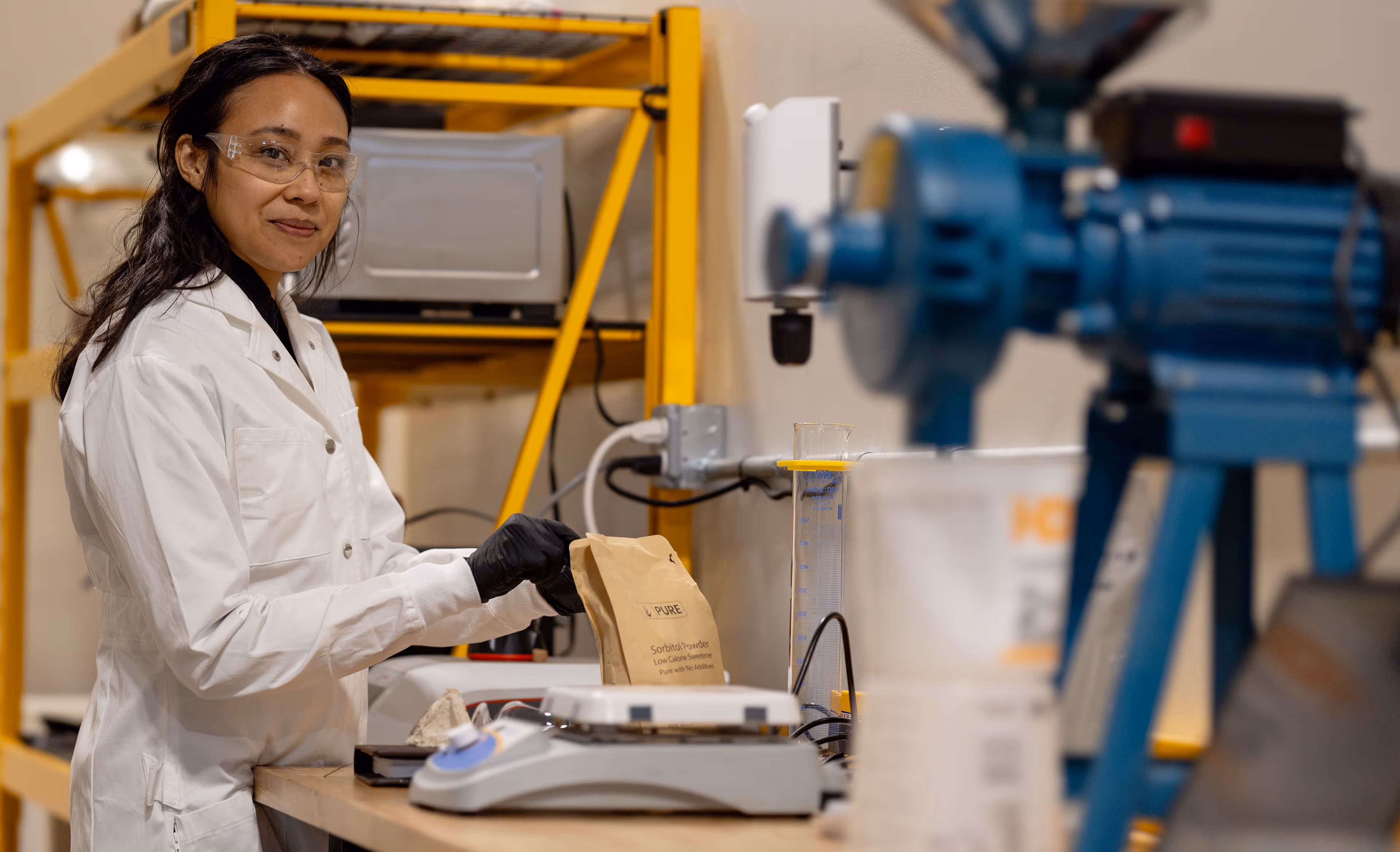 Proving Ground innovation lab engineer measuring starch