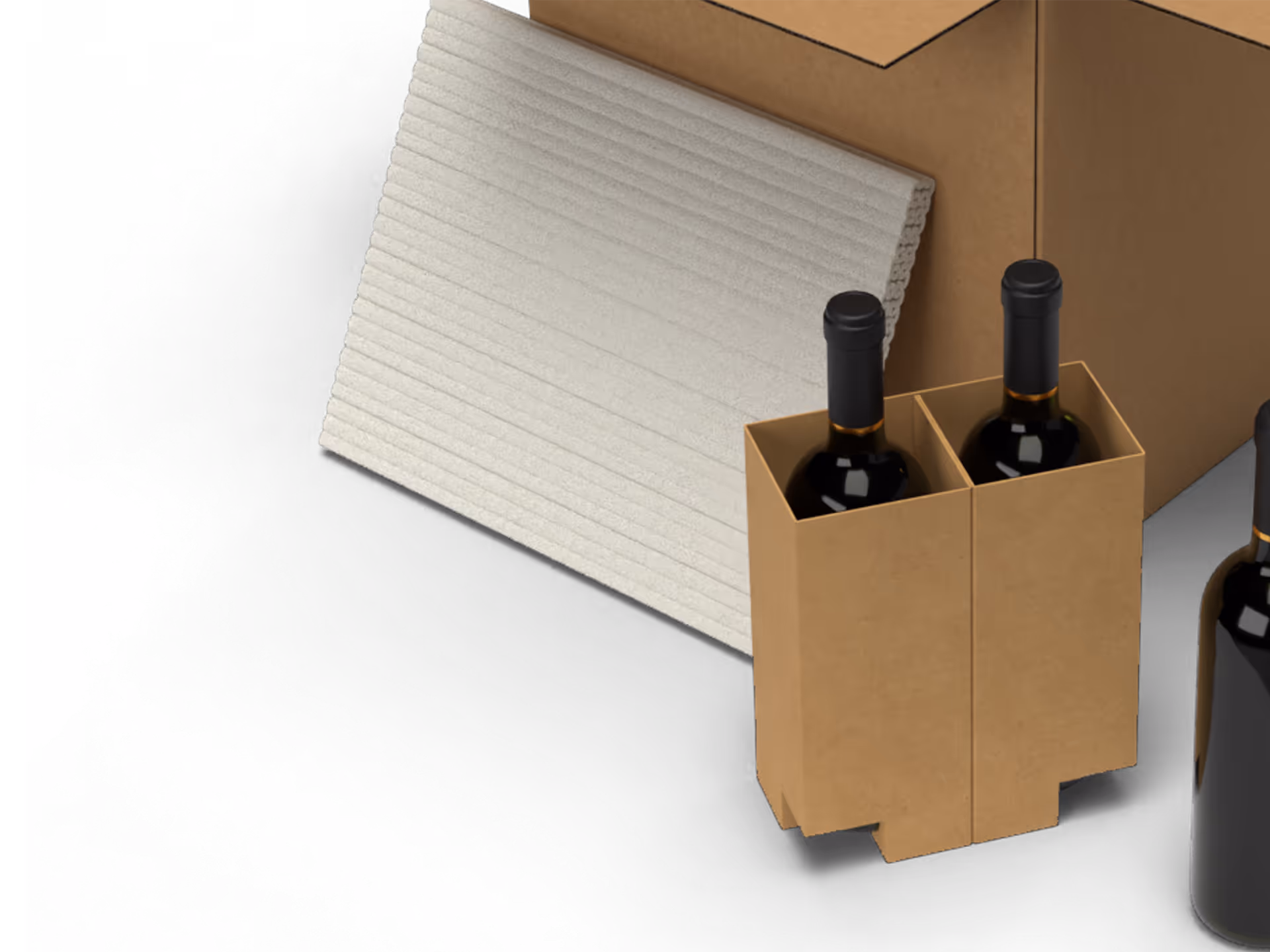 Safe wine shipping materials with good unboxing experience 