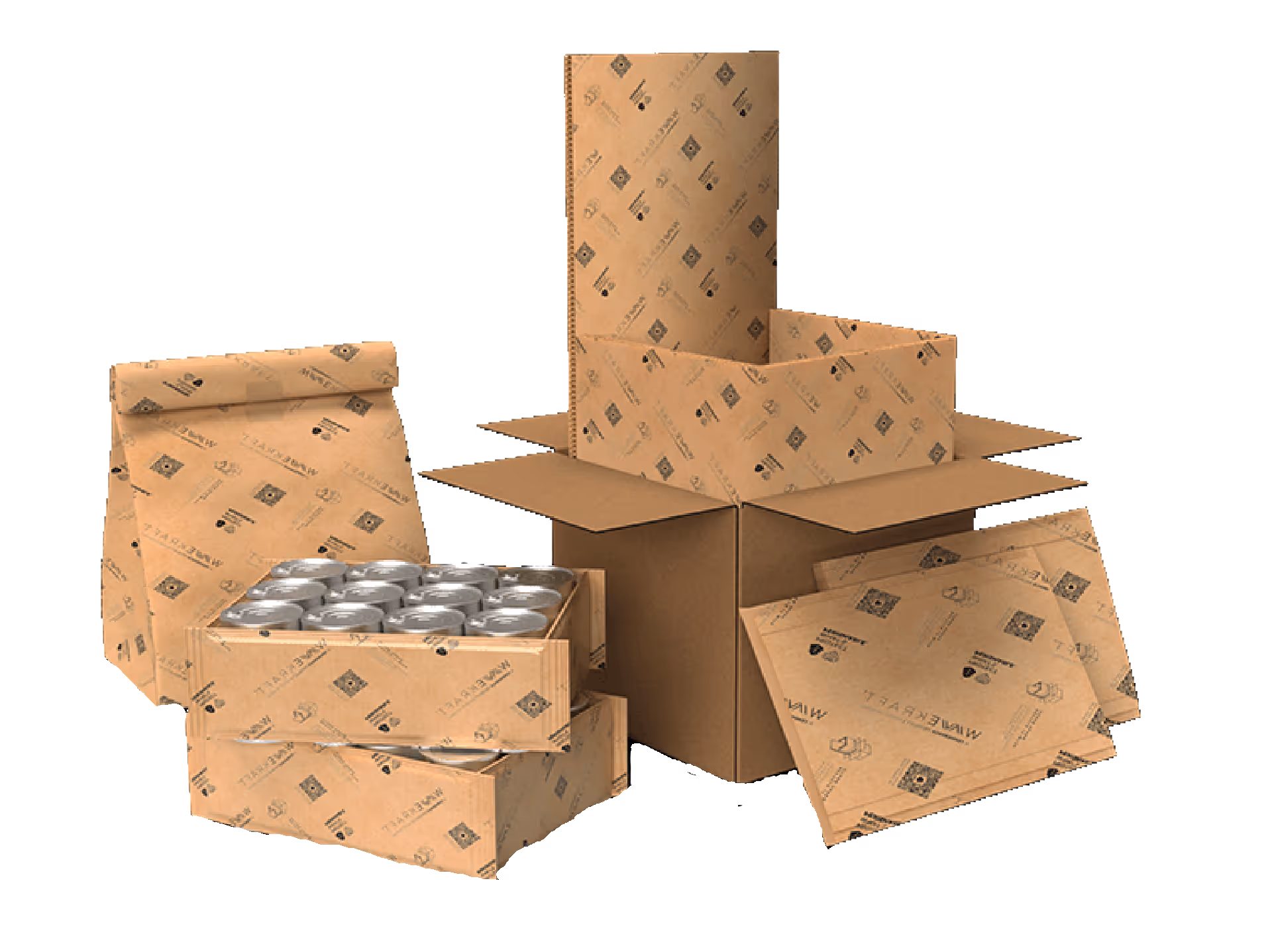 WaveKraft liners, collars, bag, rolls, liners, and mailers.