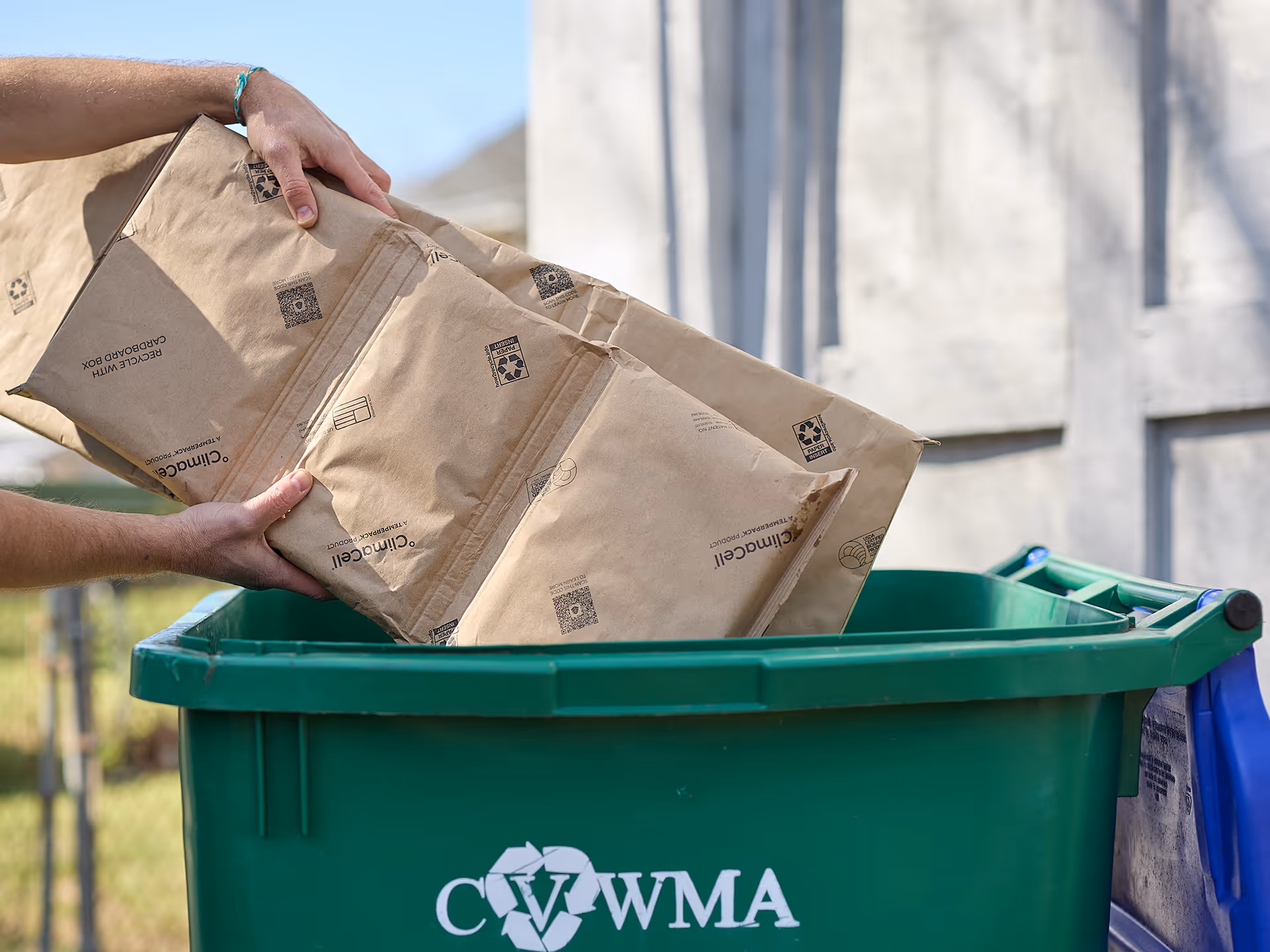 ClimaCell liners going in recycle bin. 