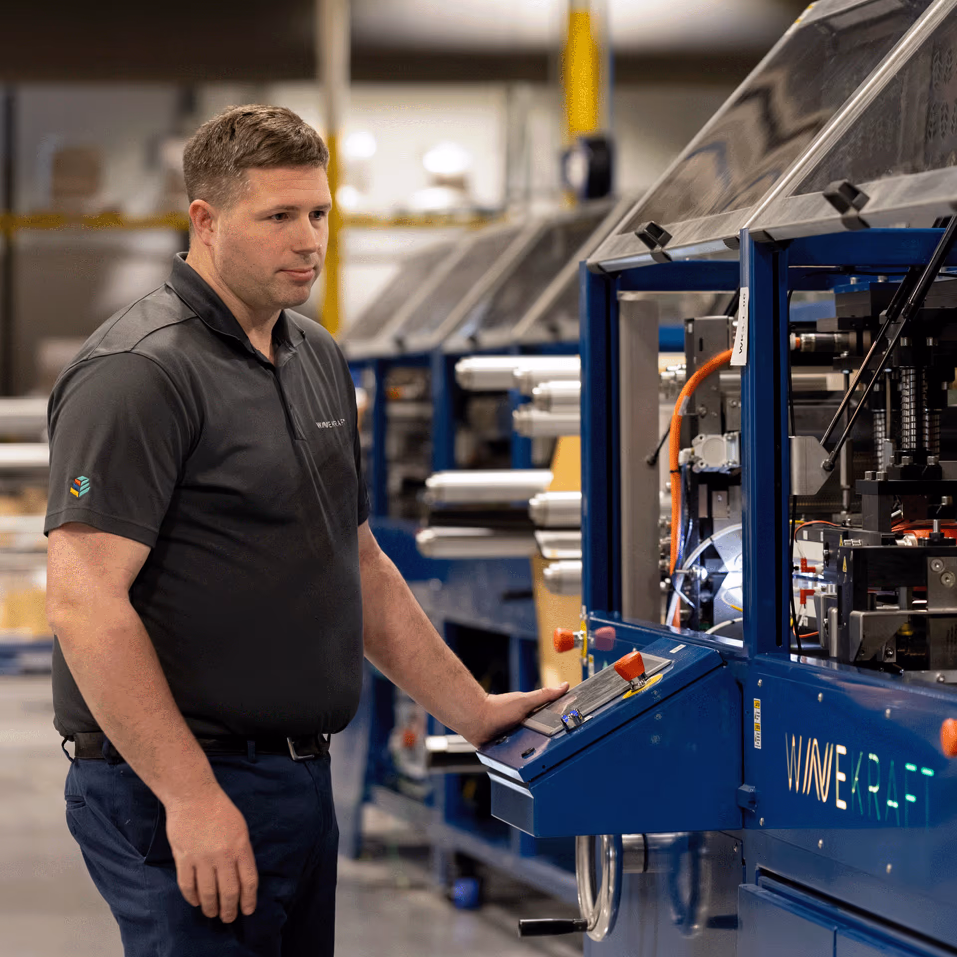 Operating the WaveKraft machine. 