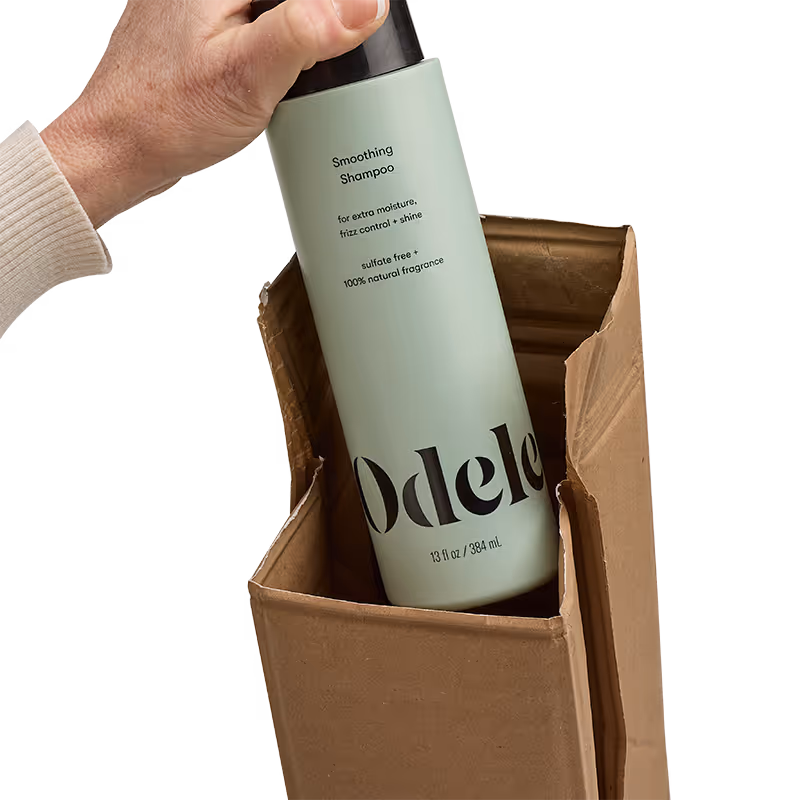 TemperPack Mailer shipping shampoo.