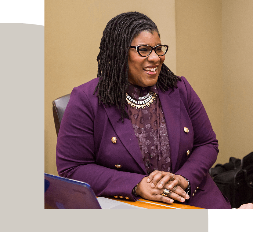 woman listening to career coach