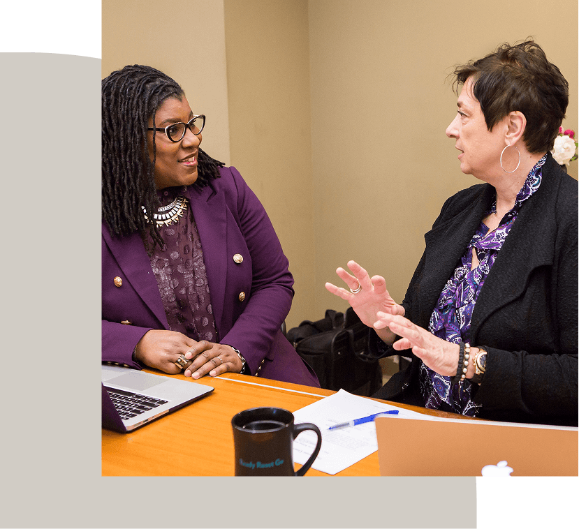 Women talking about coaching