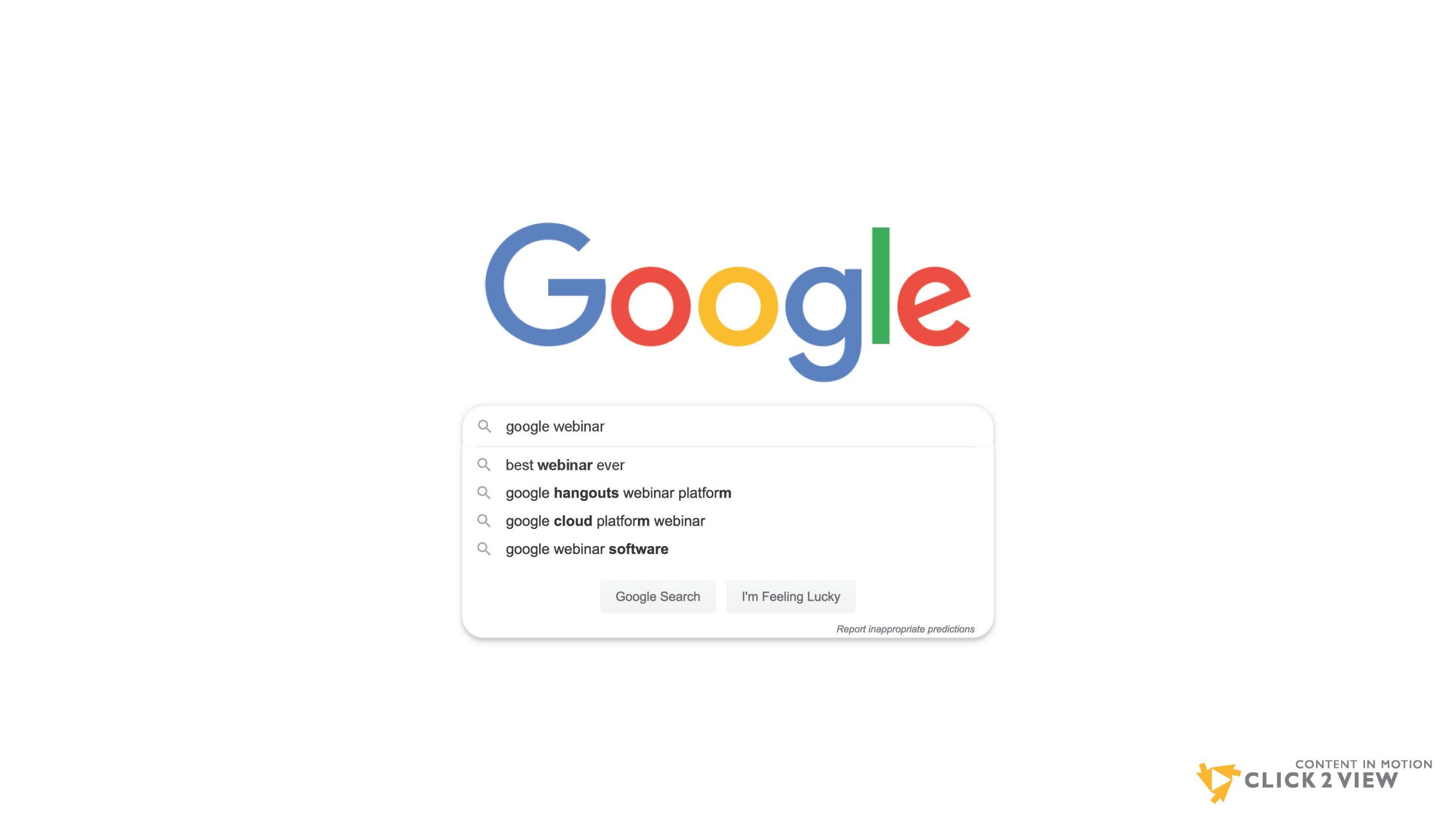 Customising a webinar for Google 