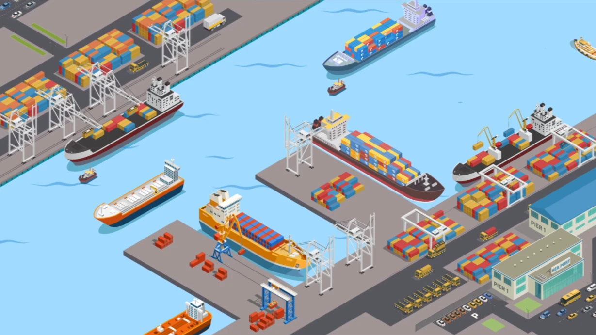 Animated explainer showcasing digital maritime services and the future of e-navigation for global shipping