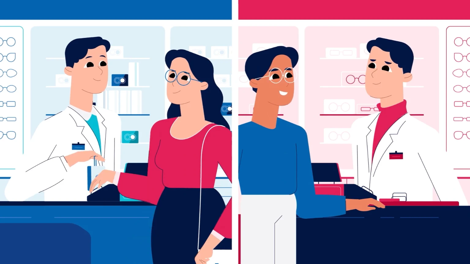 CooperVision Dual Wear animation explaining how contact lenses and spectacles complement different lifestyle needs