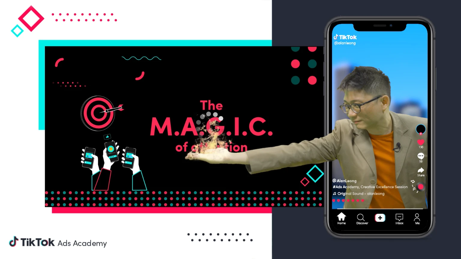 Interactive learning content featuring TikTok Creative Lab insights delivered through motion graphics and animated presentations