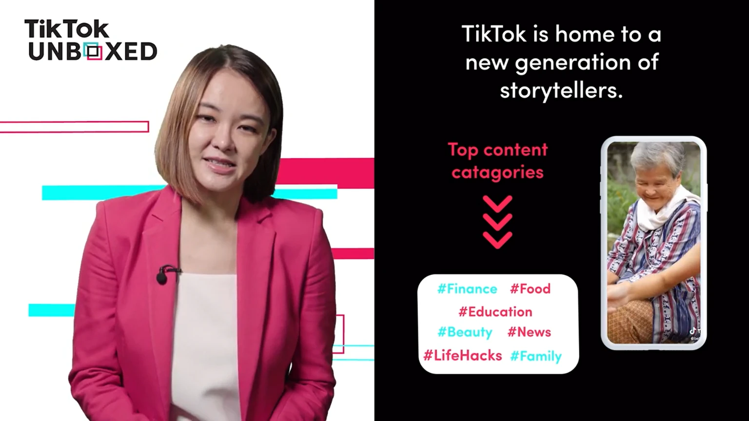 TikTok Unboxed webinar opening video introducing industry insights, content trends and marketing opportunities for brands