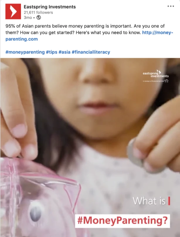 Educational content and research insights created for Eastspring's #MoneyParenting initiative across Asia