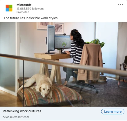 Microsoft thought leadership campaign highlighting insights from business leaders on the future of work