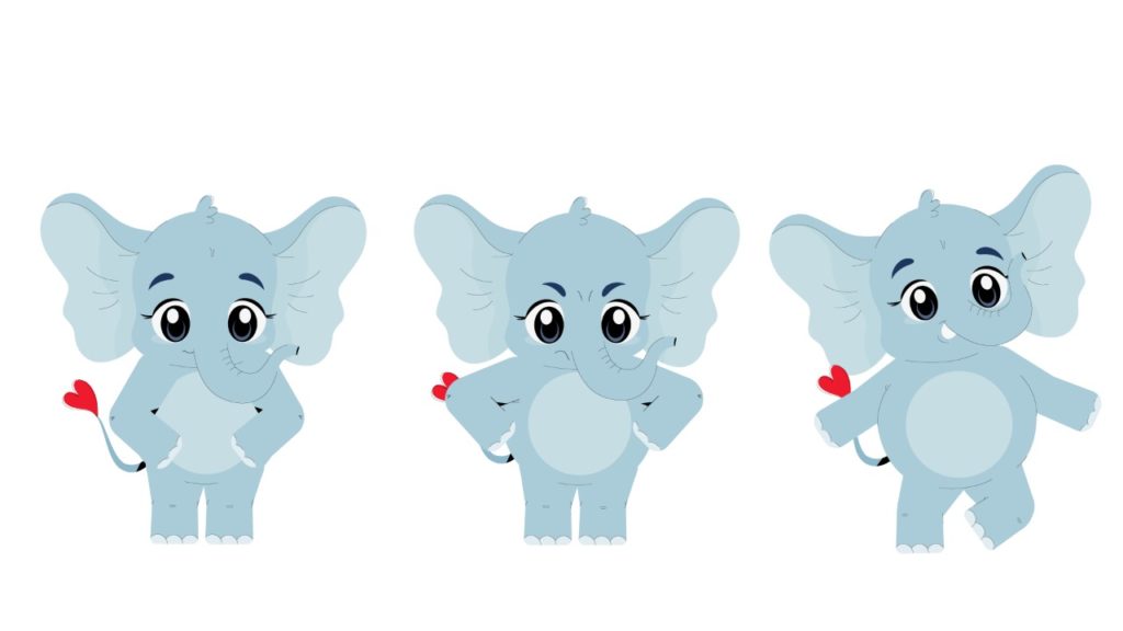 Prudential ethics mascots Ethel the Elephant, Trusty the Dolphin and Shortcut the Crab developed for internal communications