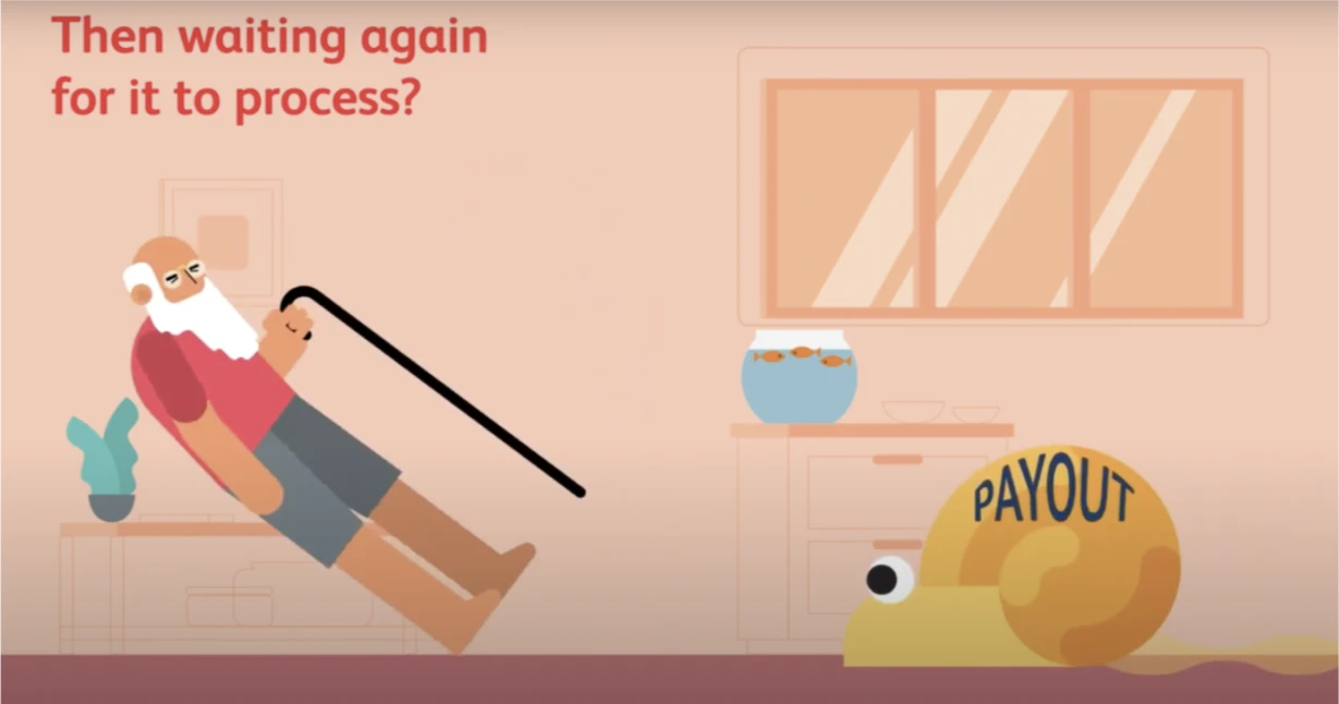 Step-by-step animation demonstrating how customers can activate PayNow within the Prudential mobile app