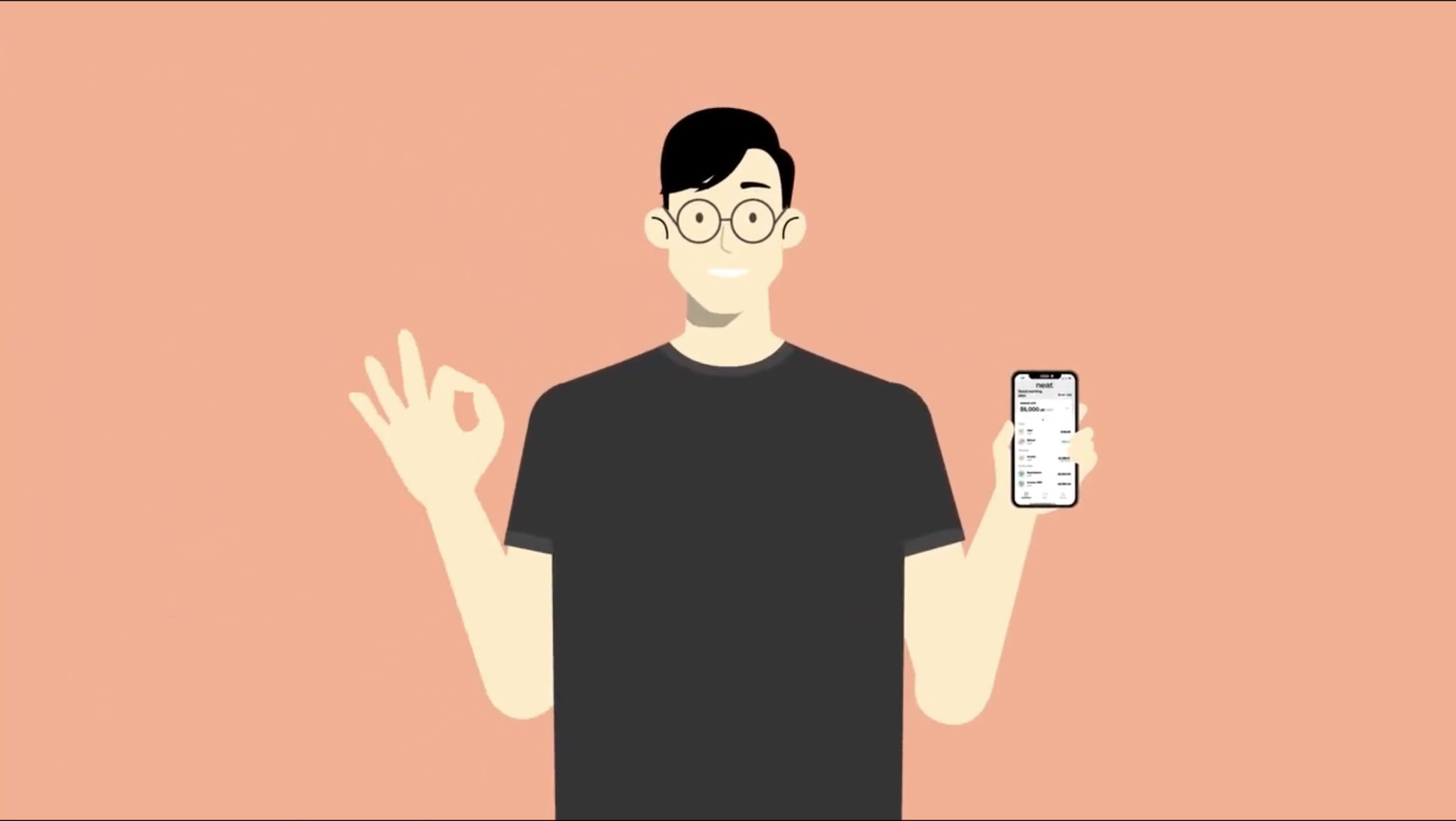 Animated video demonstrating how the Visa Neat corporate card simplifies international payments and expense management