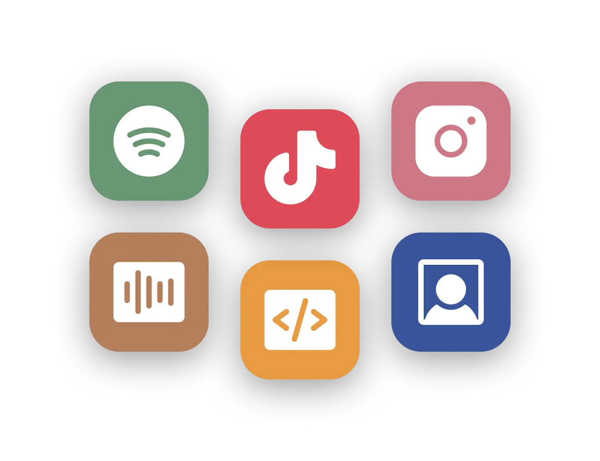 Spotify, Tiktok, Instagram, Podcast, Embed, Images