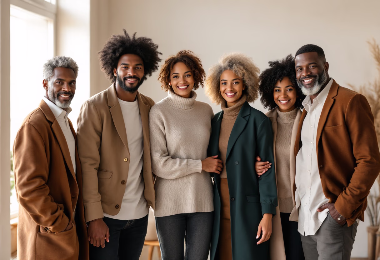 image of mourning family