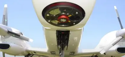View from the underside of an aircraft of the Riegl VQ-1560 II-S in a hatch 