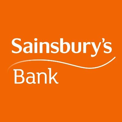 Sainsbury's Bank logo on an orange background.