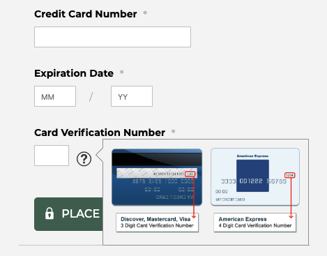 A visual explainer of the credit card security code