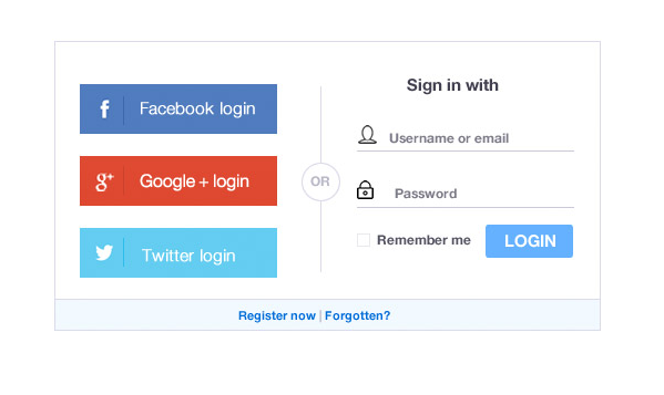 Social sign-up is often a good option to cut friction in forms