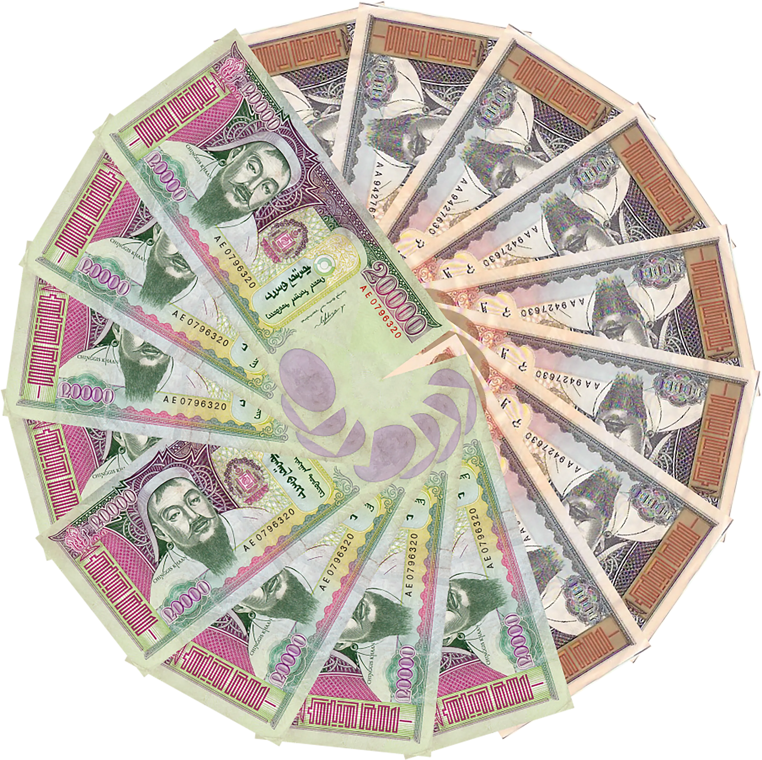 Монгол Улсын 10,000 болон 20,000 төгрөгний мөнгөн дэвсгэрт