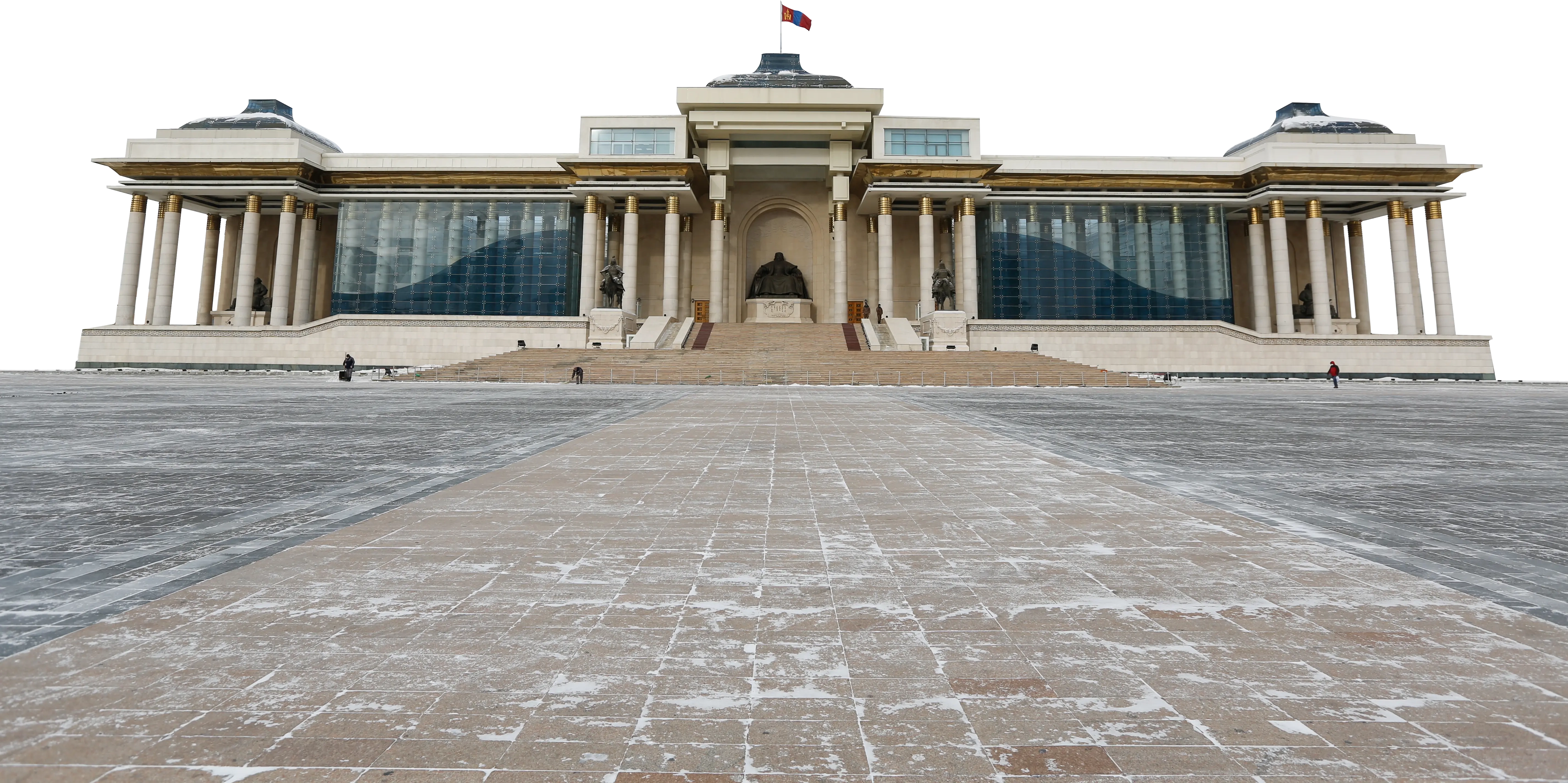 Монгол Улсын Төрийн ордоны урдаас харсан зураг