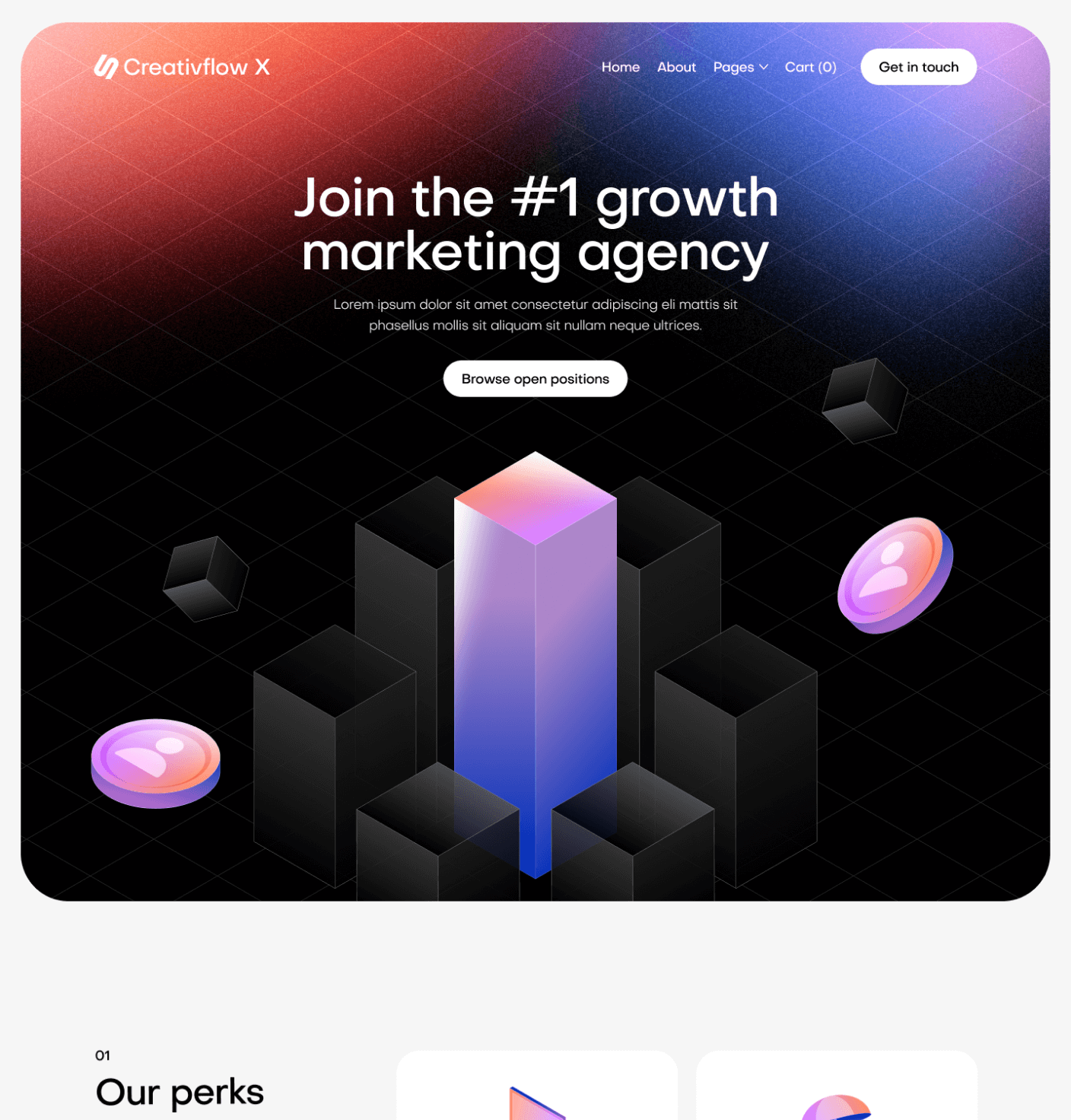 Creativflow X - Careers Main Page - Marketing Agency Webflow Template