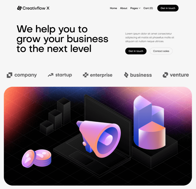 Creativflow X - Home V3 Top Page - Marketing Agency Webflow Template