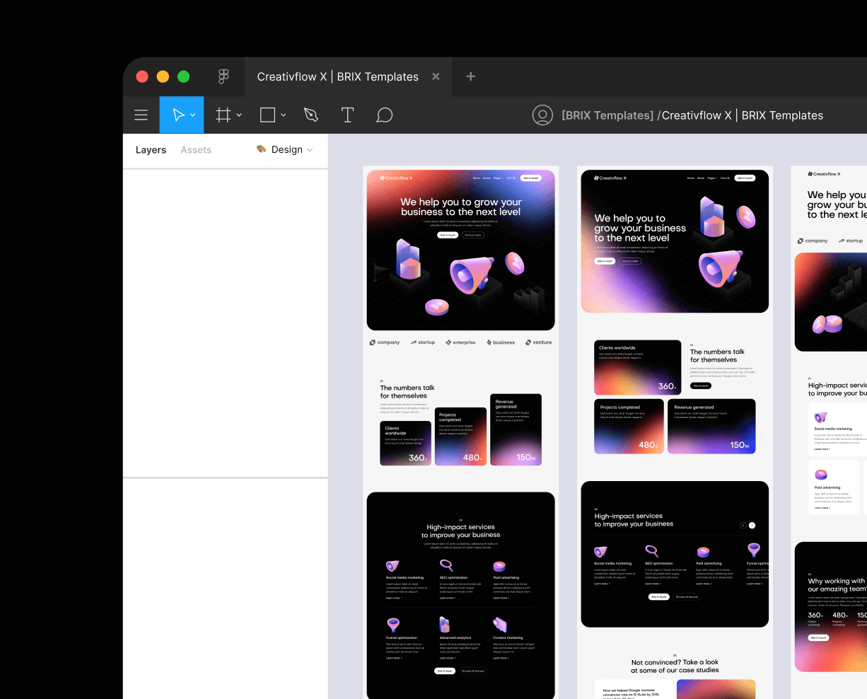 Creativflow X - Figma File Included - Marketing Agency Webflow Template