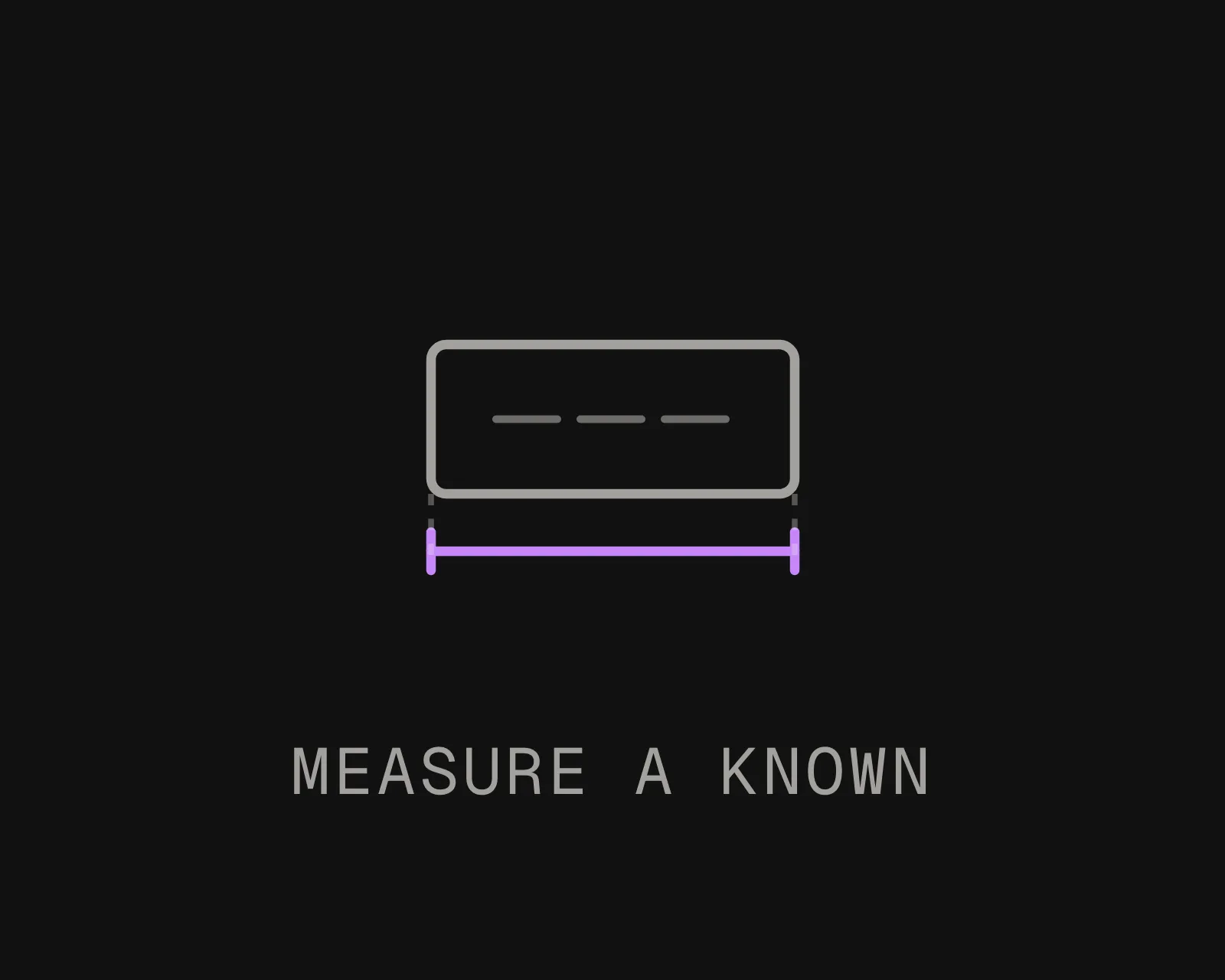 Measuring a known dimension to test whether a reconstruction is metrically scaled