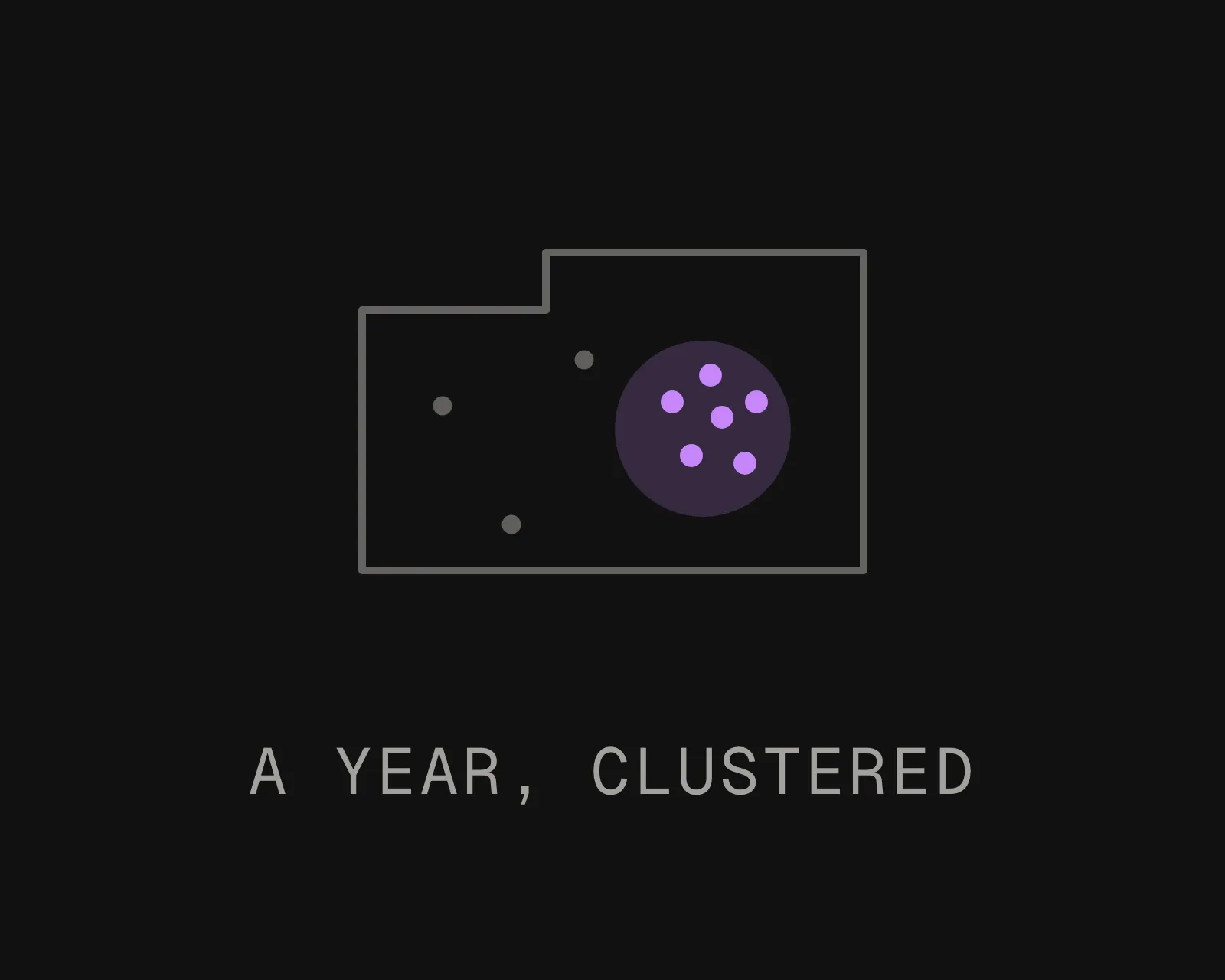A year of incident reports clustered on site geometry as a heat map