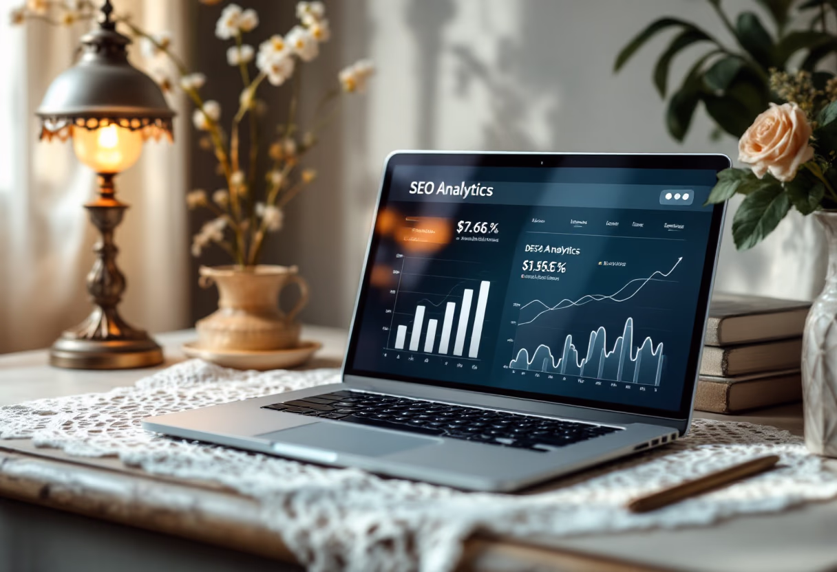 image of seo analytics on a laptop
