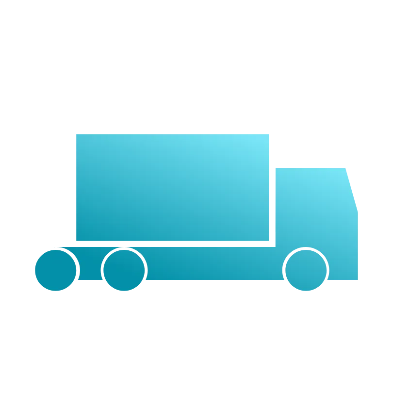 Container loaded on the lory track icon