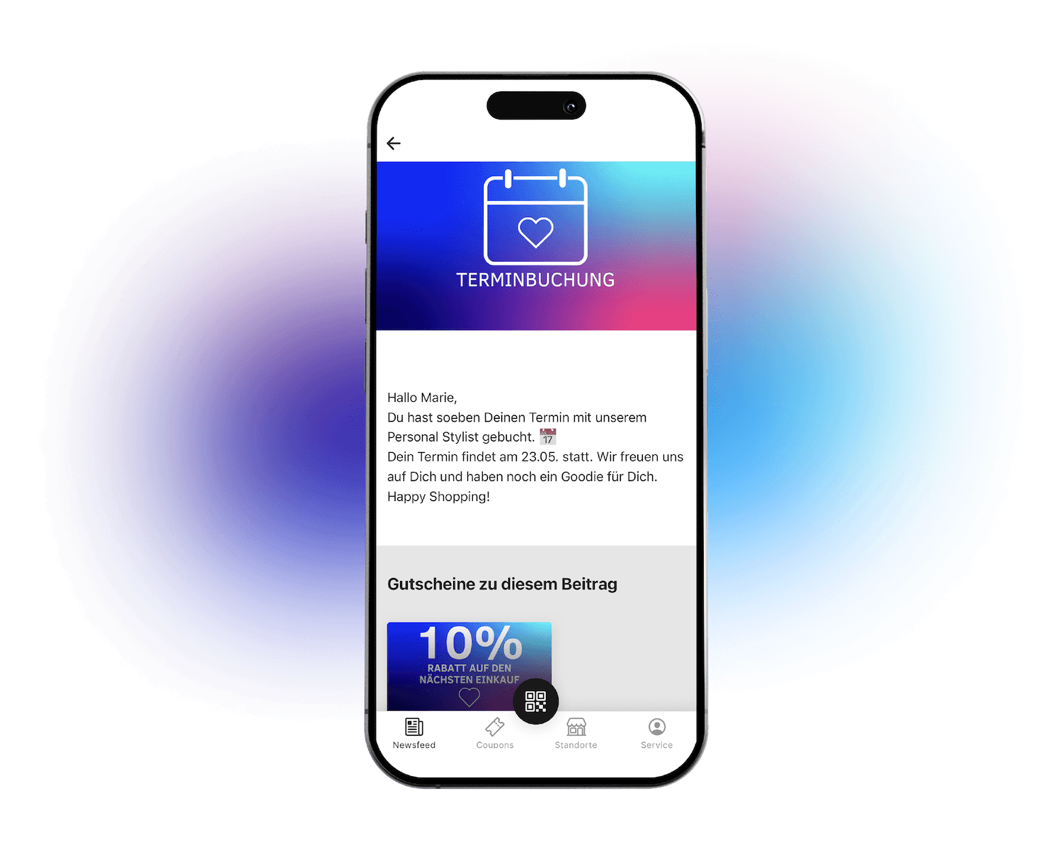Persönliche Ansprache in der Whitelabel App von Convercus