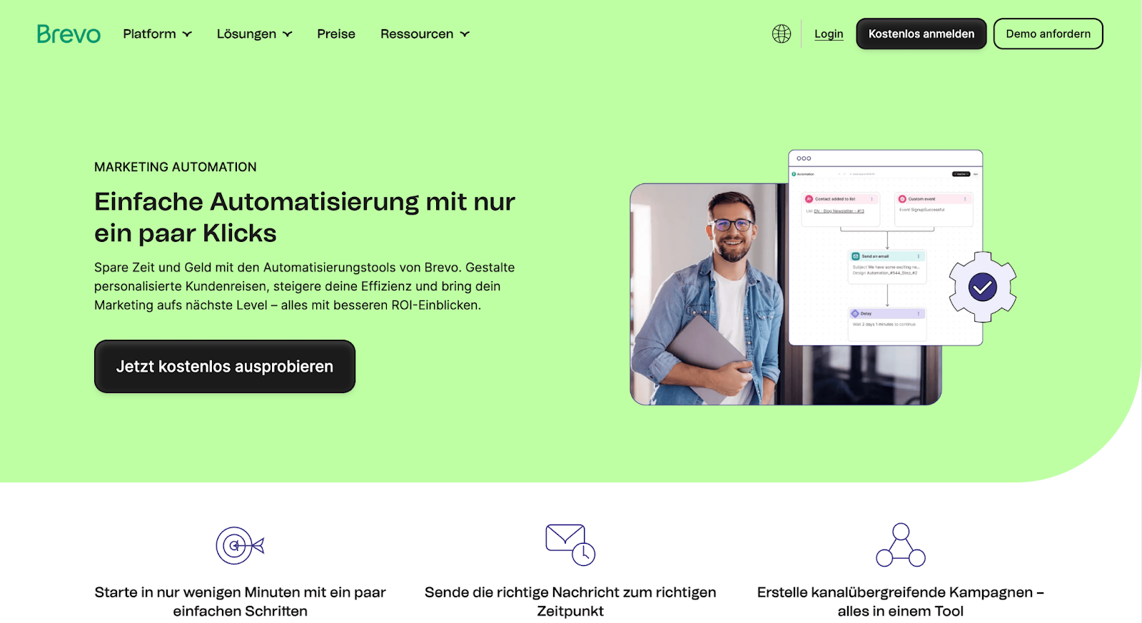 Brevo bietet Einsteigern Marketing Automation Lösungen an